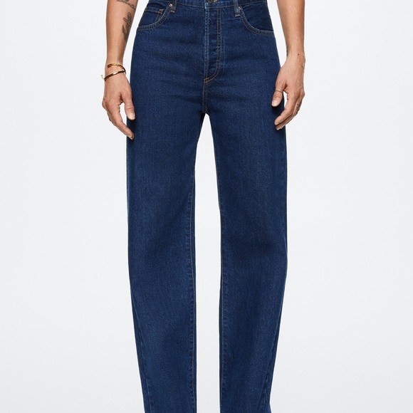 Mango high-rise wide leg jeans size 6 - Picture 3 of 4